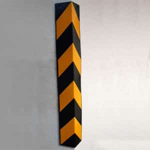  Protector de esquina de pared para estacionamientos, columna de  goma antiimpactos, protección reflectante, 0.4 in de grosor (color  amarillo, tamaño: 5 unidades-47.2 in) : Automotriz